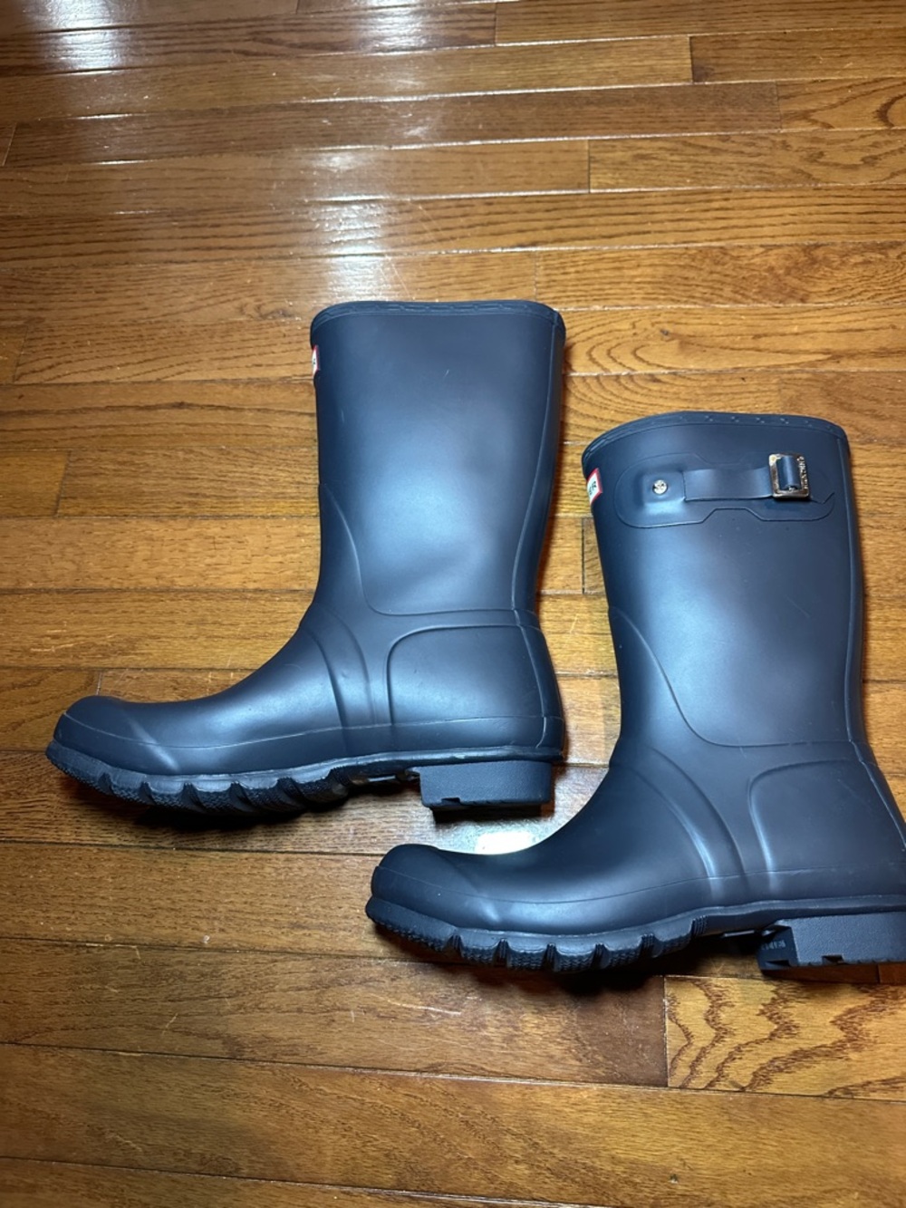 Hunter Matte Navy Original Short Rain Boots- W11 - Picture 4 of 4
